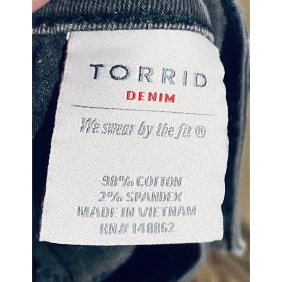 Torrid Shorts Womens 10 Cut Off Bleach Splatter Gray Wash Stretch Pockets Boho - Picture 5 of 6